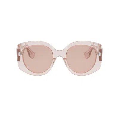 Fendi Sunglasses In Rosa Trasparente/rosa