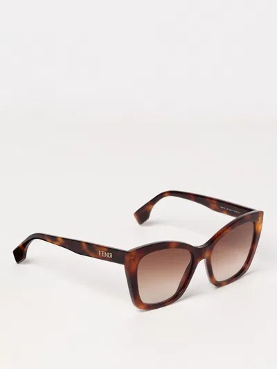 Fendi Sunglasses Woman  In Brown