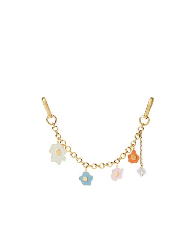 Fendi Sunny Side Flowers Chain Charm In Multi