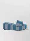 Fendi Sunshine Stripe Logo Platform Sandals