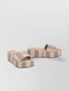 Fendi Sunshine Denim-effect Jacquard Flatform Slides