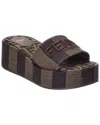 Fendi Sunshine Canvas Platform Sandal In Multi