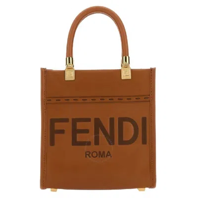 Fendi Sunshine Debossed Logo Handbag In Multicolor