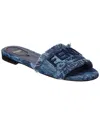 Fendi Women Sunshine Denim Slides In Blue