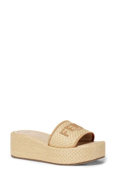 Fendi Slippers Sunshine In Rafia Donna In Brown