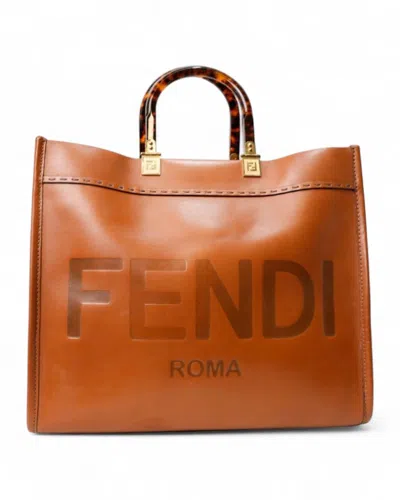 Fendi Sunshine Medium Brown In Orange