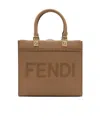 Fendi Brown Sunshine Small Satchel Bag In Brown