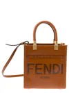 Fendi Sunshine Debossed Logo Handbag In Multicolor