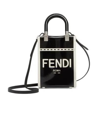 Fendi Sunshine Mini Tote Bag In Black