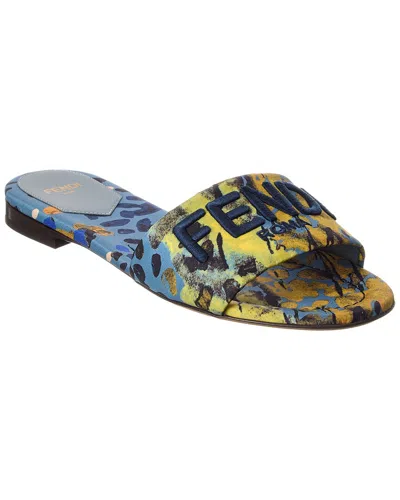 Fendi Sunshine Silk Sandal In Multi