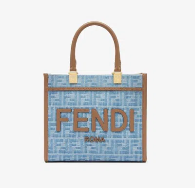 Fendi "sunshine" Small  Hand Bag In Blue
