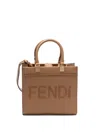 Fendi Brown Sunshine Small Satchel Bag In Brown