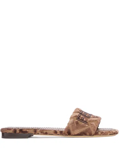 FENDI FENDI SUNSHINE VELVET SANDALS