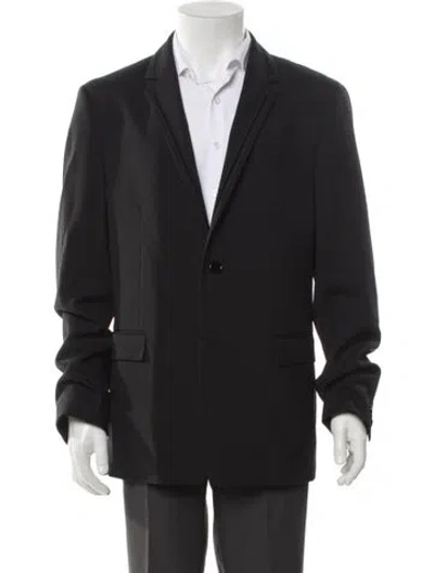 Pre-owned Fendi Superbugs Motif Wool Blazer In Black