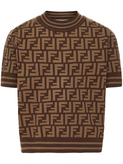 Fendi Kids' Sweater In Brown