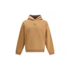 Fendi Cotton Hoodie With Ff Lining Clothing In Brown
