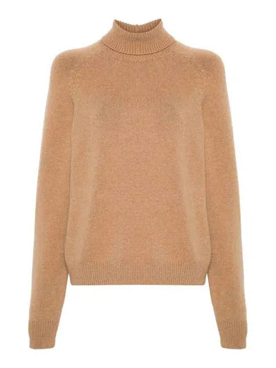 Fendi Logo-embroidered Sweater In Brown