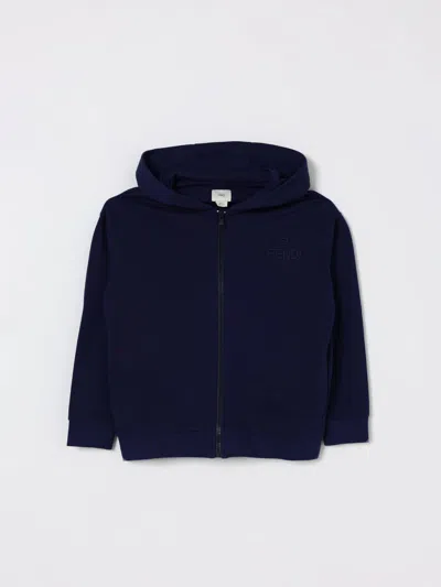 Fendi Kids' Pullover  Kinder Farbe Weiss In Blue