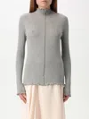 Fendi Ribbed-knit Top In Grey