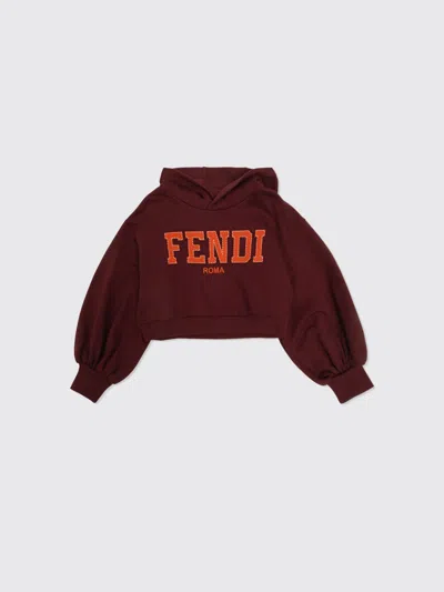 Fendi Kids' Pullover  Kinder Farbe Burgunderrot In Burgundy