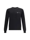 Fendi Regular Fit Wool Blend Pullover With Pockets In Black
