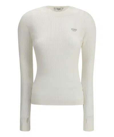 Fendi Sweater In White