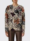 Fendi Wool And Cashmere Moth-print Pullover Clothing In Multi