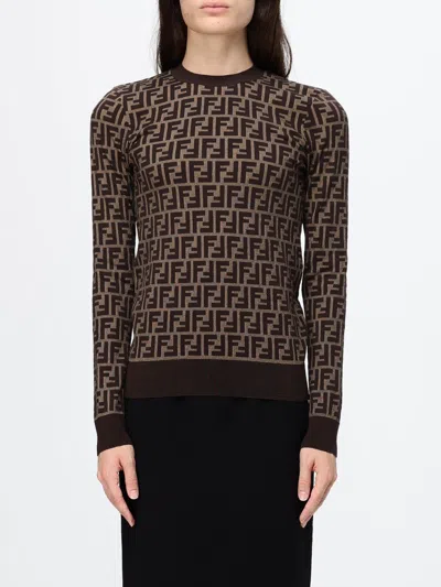 Fendi T-shirts And Polos In Cotton In Brown