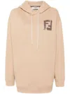 Fendi Beige Regular Fit Hoodie In Beige