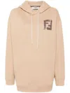 Fendi Beige Regular Fit Hoodie In Beige