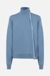 Fendi Logo-detail Wool Sweater In Blue
