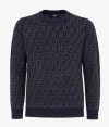 Fendi Ff Inlaid Sweater In Blue