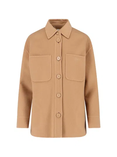 Fendi Belted Waist Long Sleeve Knitwear Top In Pink