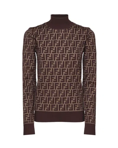 Fendi Sweaters In Brown