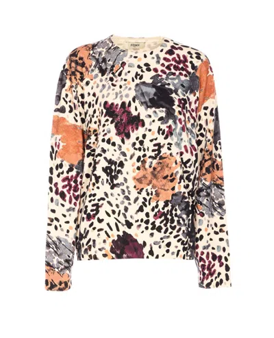 Fendi Falena Motif Sweater In Multi