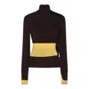Fendi Woman Turtleneck Dark Purple Size 8 Wool, Polyamide, Polyurethane, Viscose, Polyester In Purple
