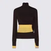 Fendi Woman Turtleneck Dark Purple Size 8 Wool, Polyamide, Polyurethane, Viscose, Polyester In Purple