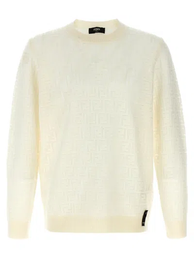 Fendi Ff Sweater In White