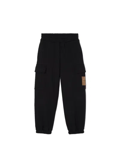 Fendi Cotton-blend Sweatpants In Black