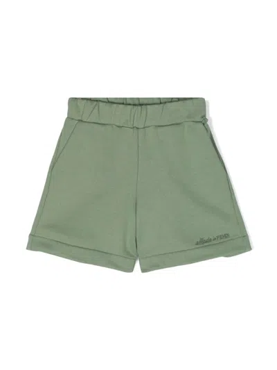 Fendi Kids' Shorts In Felpa In Green