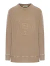 Fendi Cappuccino Cotton Oversize Sweatshirt