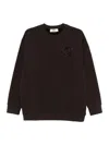 Fendi Sequin-logo Sweatshirt In Beige