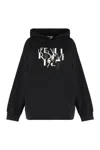 Fendi Women Oversize Cotton Sweatshirt In Black