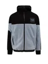 Fendi Men Fleece Sweatshirt With Frontal Logo Patch In Blue