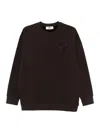 Fendi Sequin-logo Sweatshirt In Aubergine