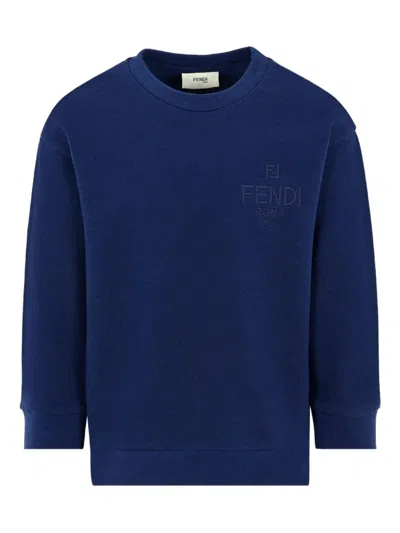 Fendi Sweatshirt In Blue