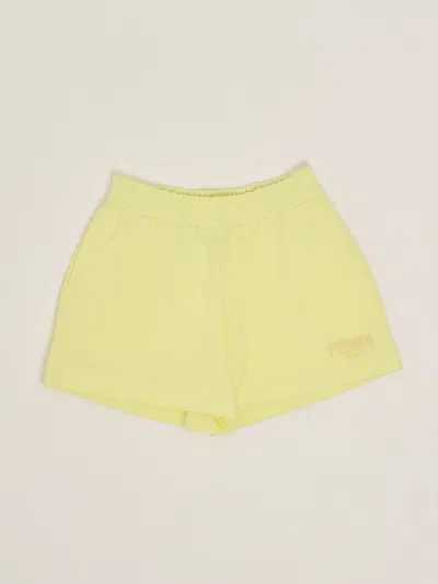 Fendi Kids' Sweatshorts Shorts In Giallo Chiaro
