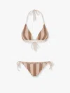 Fendi Women Lycra Reversible Swim Costume In Pink