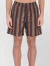 Fendi Printed Polyester Swimming Shorts In Brown