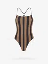 Fendi Woman Swimsuit Woman Brown Swimwear In Brown